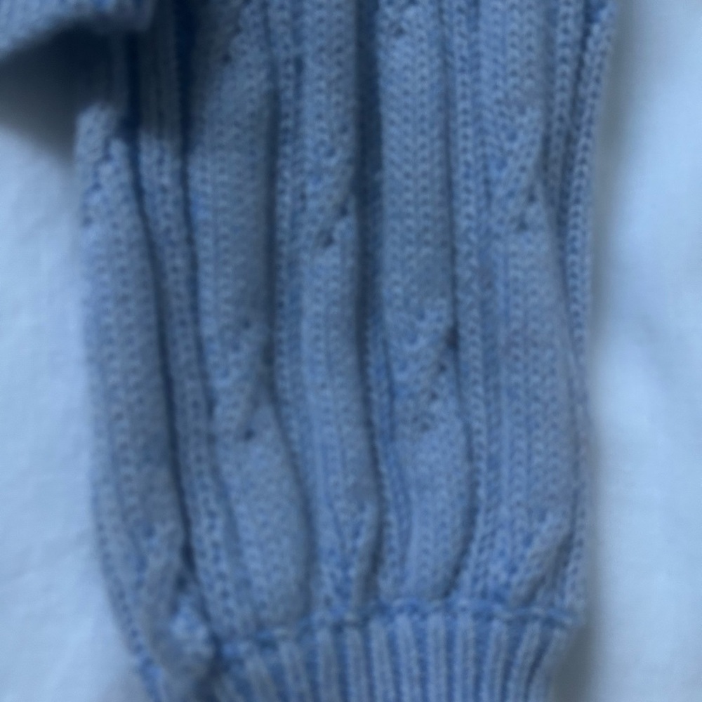 Free People When It Rains Small V neck Sweater Cornflower Blue - Picture 8 of 8